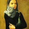 Girl With Cat Paint By Number