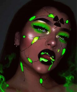 Glow In The Dark Face Girl Paint By Number