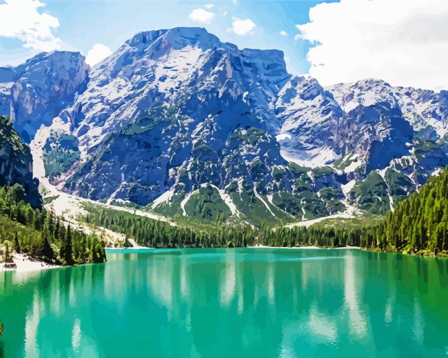 Gorgeous Lake Alps Paint By Number