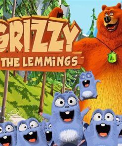 Grizzy And The Lemmings Paint By Number