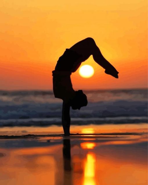 Handstand At Sunset Paint By Number