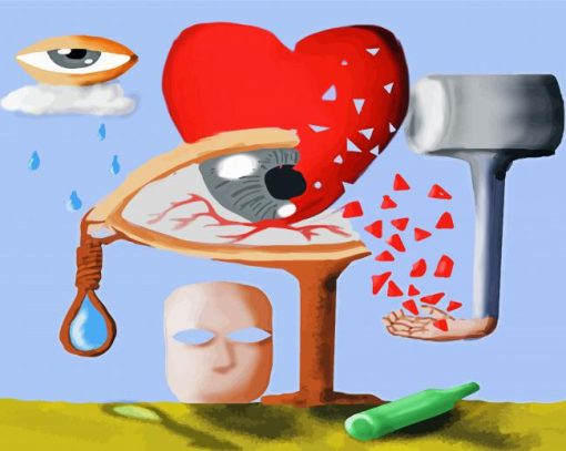 Heartbreak Surreal Art Paint By Number