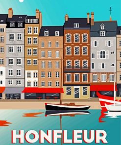 Honfleur France Poster Paint By Number
