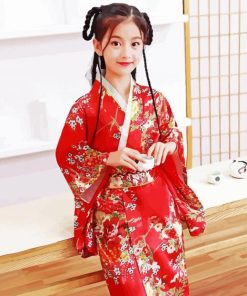 Japanese Girl Kimono Paint By Number