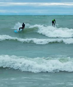Kincardine Beach Surfing Paint By Number