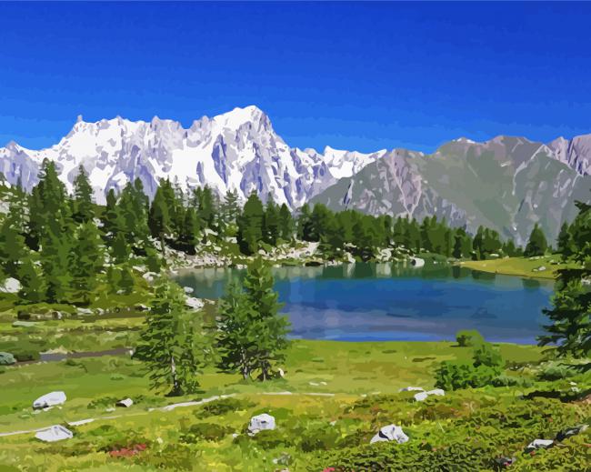 Lake In The Alps Paint By Number