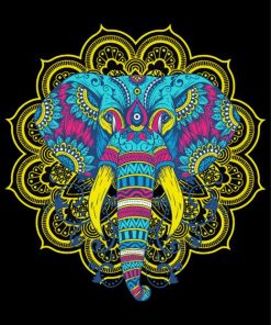 Mandala Elephant Head Paint By Number