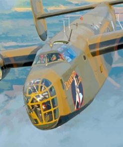 Military B 24 Bomber Paint By Number