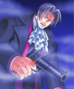 Mitsurugi Reiji With Gun Paint By Number