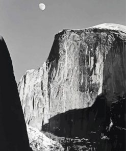 Moon Over Half Dome Ansel Adams Paint By Number