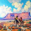 Navajo Girls On Donkeys Herding Sheep By Marjorie Reed Paint By Number