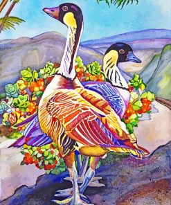 Nene Hawaiian Geese Birds Paint By Number