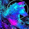 Neon Wolf Art Paint By Number