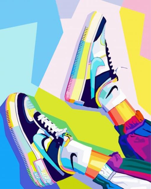 Nike Air Force Pop Art Paint By Number