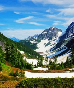 North Cascades National Park Landscape Paint By Number