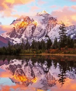 North Cascades National Park Reflection Paint By Number