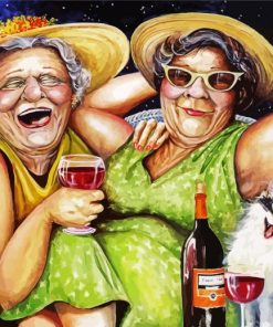 Old Happy Ladies Art Paint By Number
