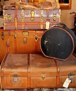 Old Travel Cases Paint By Number