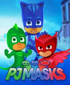 Aesthetic PJ Masks Poster Paint By Number