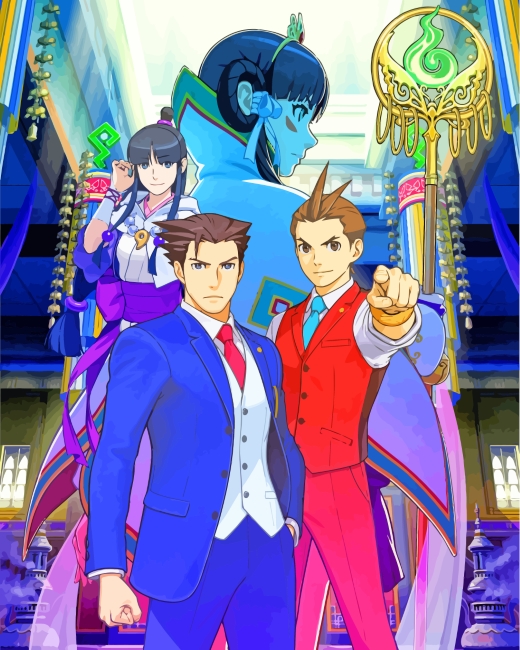 Phoenix Wright Ace Attorney Characters Paint By Number