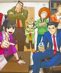 Phoenix Wright Ace Attorney Video Game Paint By Number