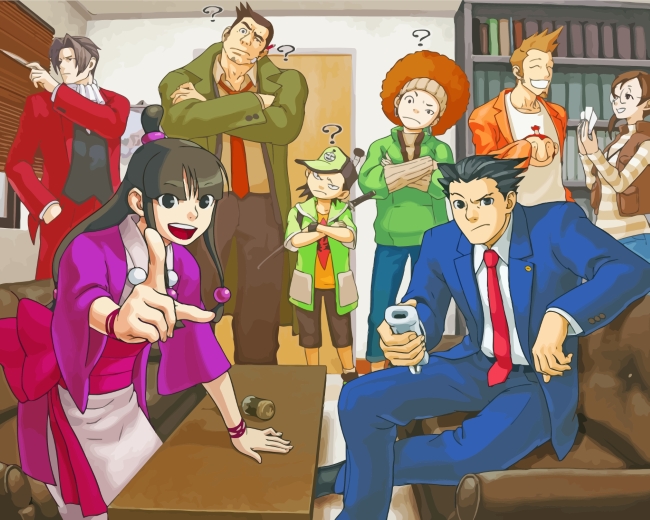 Phoenix Wright Ace Attorney Video Game Paint By Number