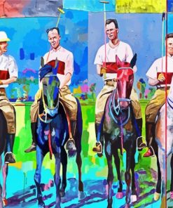 Polo Players And Horses Art Paint By Number