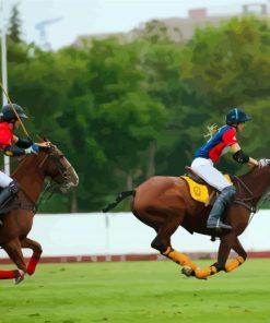 Polo Players And Horses Paint By Number