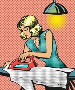 Woman Ironing Pop Art Paint By Number