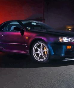 Purple Nissan Skyline Paint By Number