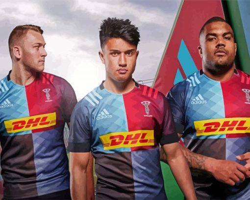 Quins Rugby Players Paint By Number