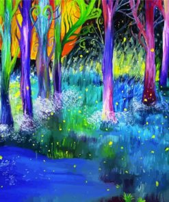 Rainbow Mystical Forest Paint By Number