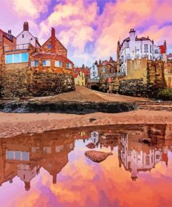 Robin Hoods Bay At Sunset Paint By Number
