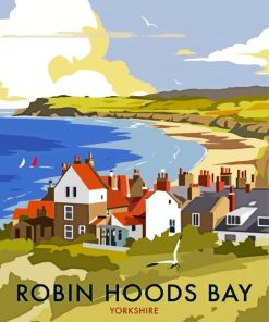Robin Hoods Bay Poster Paint By Number