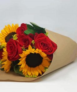 Roses And Sunflowers Bouquet Paint By Number