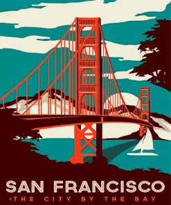 San Francisco Bridge Poster Paint By Number