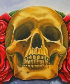 Scary Skulls And Roses Paint By Number