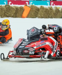 Snowmobile Race Paint By Number