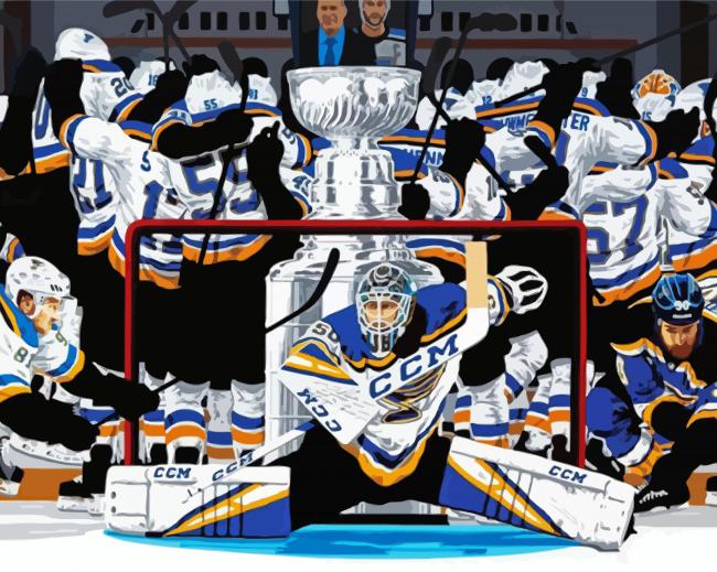 St Louis Blues Hockey Players Paint By Number