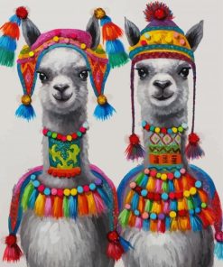 Stylish Llamas Animals Paint By Number