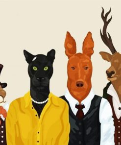 Stylish Animals Illustration Paint By Number