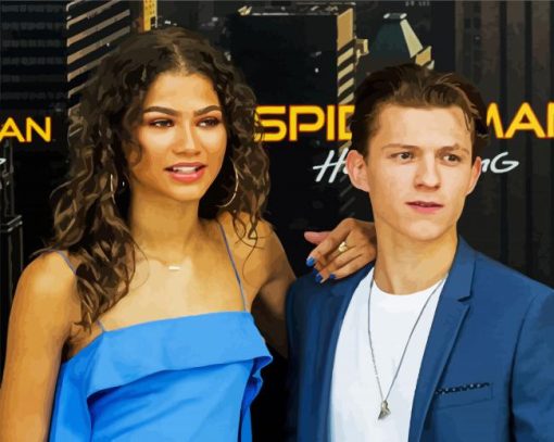 Pretty Zendaya And Tom Paint By Number