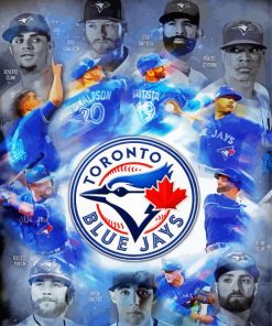 Toronto Blue Jays Logo And Players Paint By Number