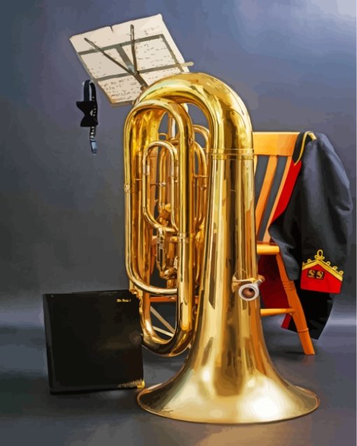 Tuba Music Instrument Paint By Number