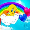 Tweety With Rainbow Paint By Number