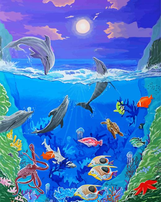 Undersea Animals Paint By Number