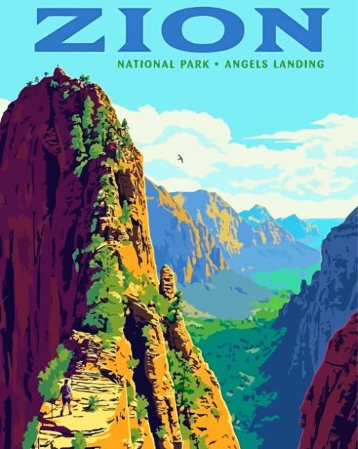 Utah Zion Park Poster Paint By Number