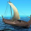 Vintage Viking Boat Paint By Number