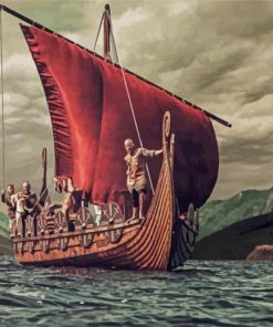 Vintage Viking Ship Paint By Number