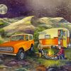 Vintage Travel Trailer Paint By Number